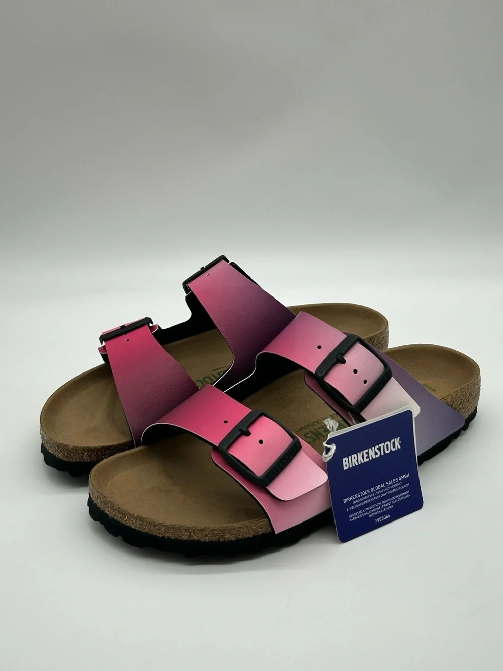 Birkenstock Vegan Arizona Sandals Pink Ombre Women’s EU 39 US 8 New With Tags